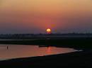  sunset over ayeyarwady river, amarapura, myanmar